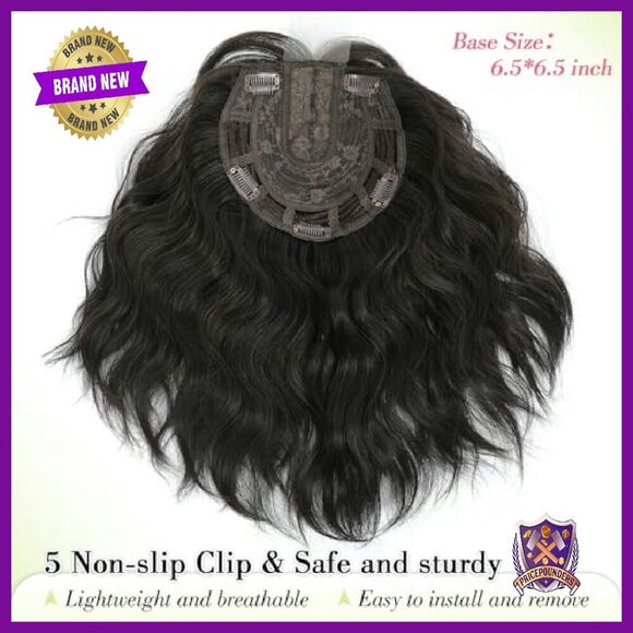 11-Inch Short Wavy Hair Topper for Thinning Hair, Lightweight & Breathable main image 6